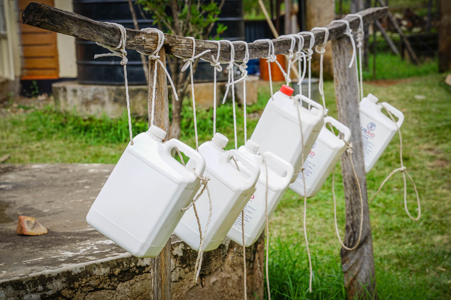 tippy tap handwashing stations